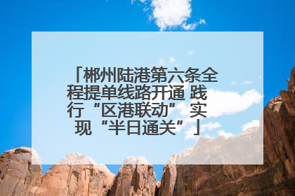 郴州陆港第六条全程提单线路开通 践行“区港联动” 实现“半日通关”