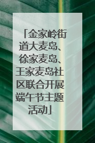 金家岭街道大麦岛、徐家麦岛、王家麦岛社区联合开展端午节主题活动
