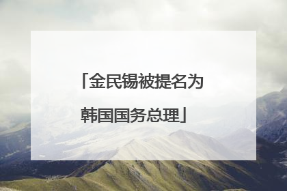 金民锡被提名为韩国国务总理