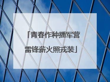 青春作种播军营 雷锋薪火照戎装