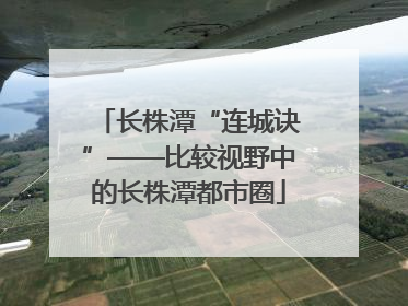 长株潭“连城诀”——比较视野中的长株潭都市圈