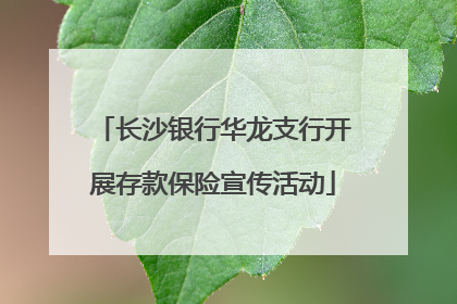 长沙银行华龙支行开展存款保险宣传活动