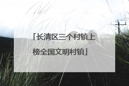 长清区三个村镇上榜全国文明村镇