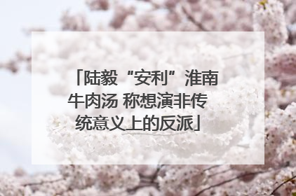 陆毅“安利”淮南牛肉汤 称想演非传统意义上的反派