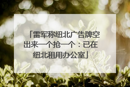雷军称纽北广告牌空出来一个抢一个：已在纽北租用办公室