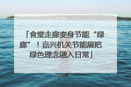 食堂走廊变身节能“绿廊”！嘉兴机关节能展把绿色理念融入日常