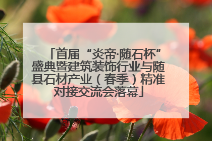 首届“炎帝·随石杯”盛典暨建筑装饰行业与随县石材产业（春季）精准对接交流会落幕