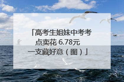 高考生姐妹中考考点卖花 6.78元一支藏好意（图）