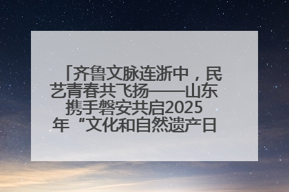 齐鲁文脉连浙中，民艺青春共飞扬——山东携手磐安共启2025年“文化和自然遗产日”系列活动