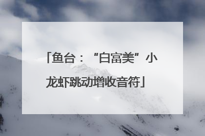 鱼台：“白富美”小龙虾跳动增收音符