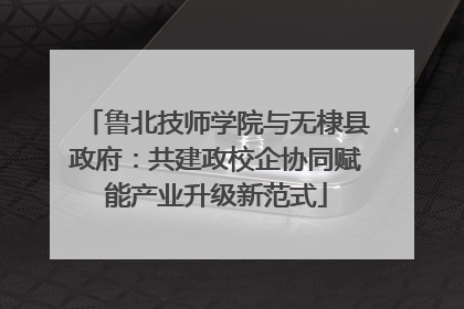 鲁北技师学院与无棣县政府：共建政校企协同赋能产业升级新范式