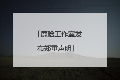 鹿晗工作室发布郑重声明