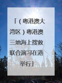 （粤港澳大湾区）粤港澳三地海上搜救联合演习在港举行
