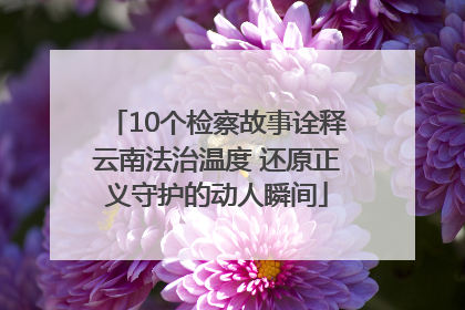 10个检察故事诠释云南法治温度 还原正义守护的动人瞬间