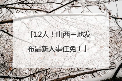 12人！山西三地发布最新人事任免！