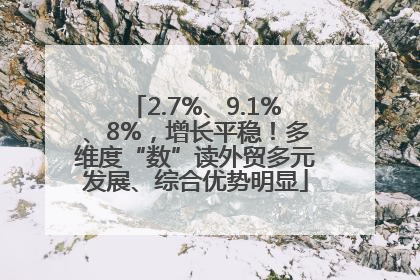 2.7%、9.1%、8%，增长平稳！多维度“数”读外贸多元发展、综合优势明显