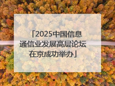 2025中国信息通信业发展高层论坛在京成功举办
