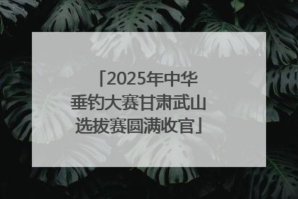 2025年中华垂钓大赛甘肃武山选拔赛圆满收官