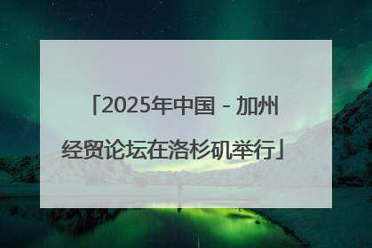 2025年中国－加州经贸论坛在洛杉矶举行
