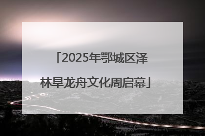 2025年鄂城区泽林旱龙舟文化周启幕