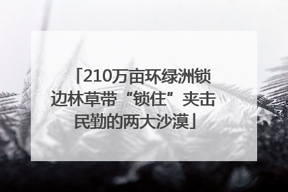 210万亩环绿洲锁边林草带“锁住”夹击民勤的两大沙漠