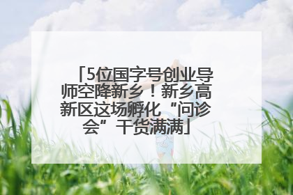5位国字号创业导师空降新乡！新乡高新区这场孵化“问诊会”干货满满