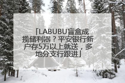 LABUBU盲盒成揽储利器？平安银行新户存5万以上就送，多地分支行跟进